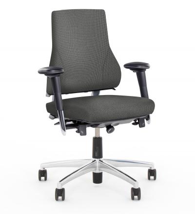 ESD Office Chair AES 2.3 High Extra Thick Backrest Chair Grey Fabric ESD Hard Castors BMA Axia 2.3 Office Chairs Flokk - 530-2.3-ON-3AZ-AP-GLOBAL-ESD-GRE-HC